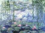 Handgeschnittenes Holzpuzzle - Nymphéas Et Saules, Claude Monet