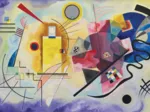 Handgeschnittenes Holzpuzzle - Jaune, Rouge, Bleu, Wassily Kandinsky