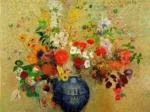 Handgeschnittenes Holzpuzzle - Odilon Redon - Flowers