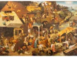 Handgeschnittenes Holzpuzzle - Brueghel : Flemish Proverb