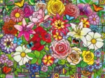 Wellness & Puzzle - Buntglasblumen