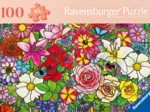 Wellness & Puzzle - Buntglasblumen
