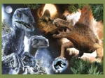 4 Puzzles - Bedrohliche Dinosaurier