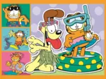 4 Puzzles - Garfield liebt Lasagne