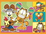 4 Puzzles - Garfield liebt Lasagne