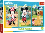 3 Puzzles - Mickey im Urlaub - Disney Mickey Mouse